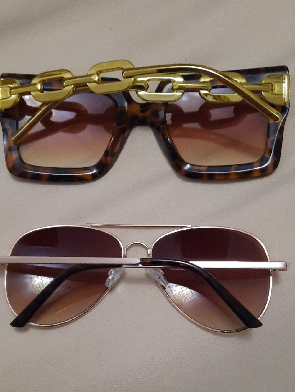 Banana Republic Tortoiseshell Square Sunglasses & Brown Metal Aviator Duo - Picture 2 of 2